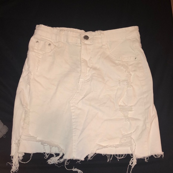 White Denim Skirt - Picture 2 of 3